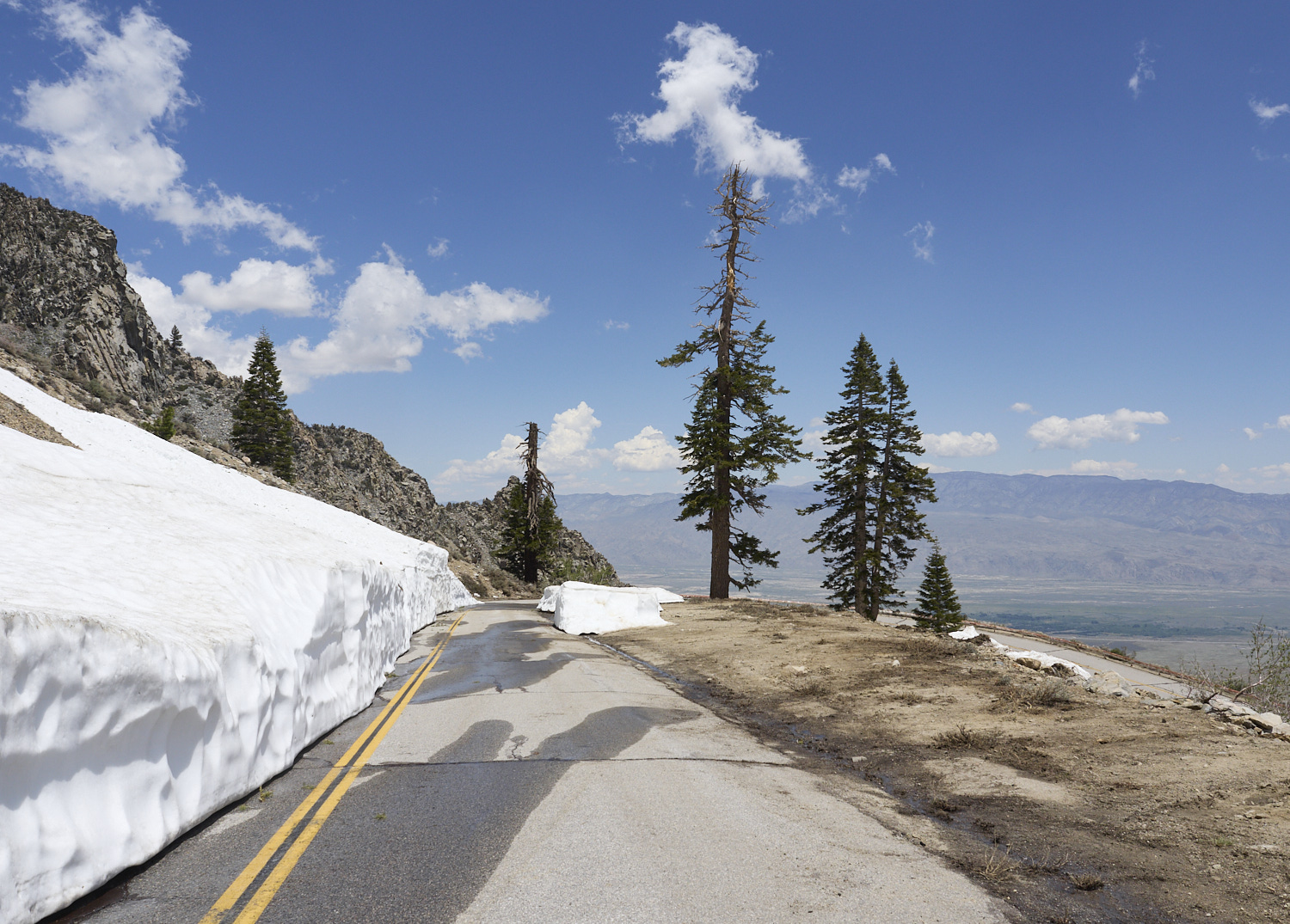 Hiking on the Onion Valley Road into Owens Valley.