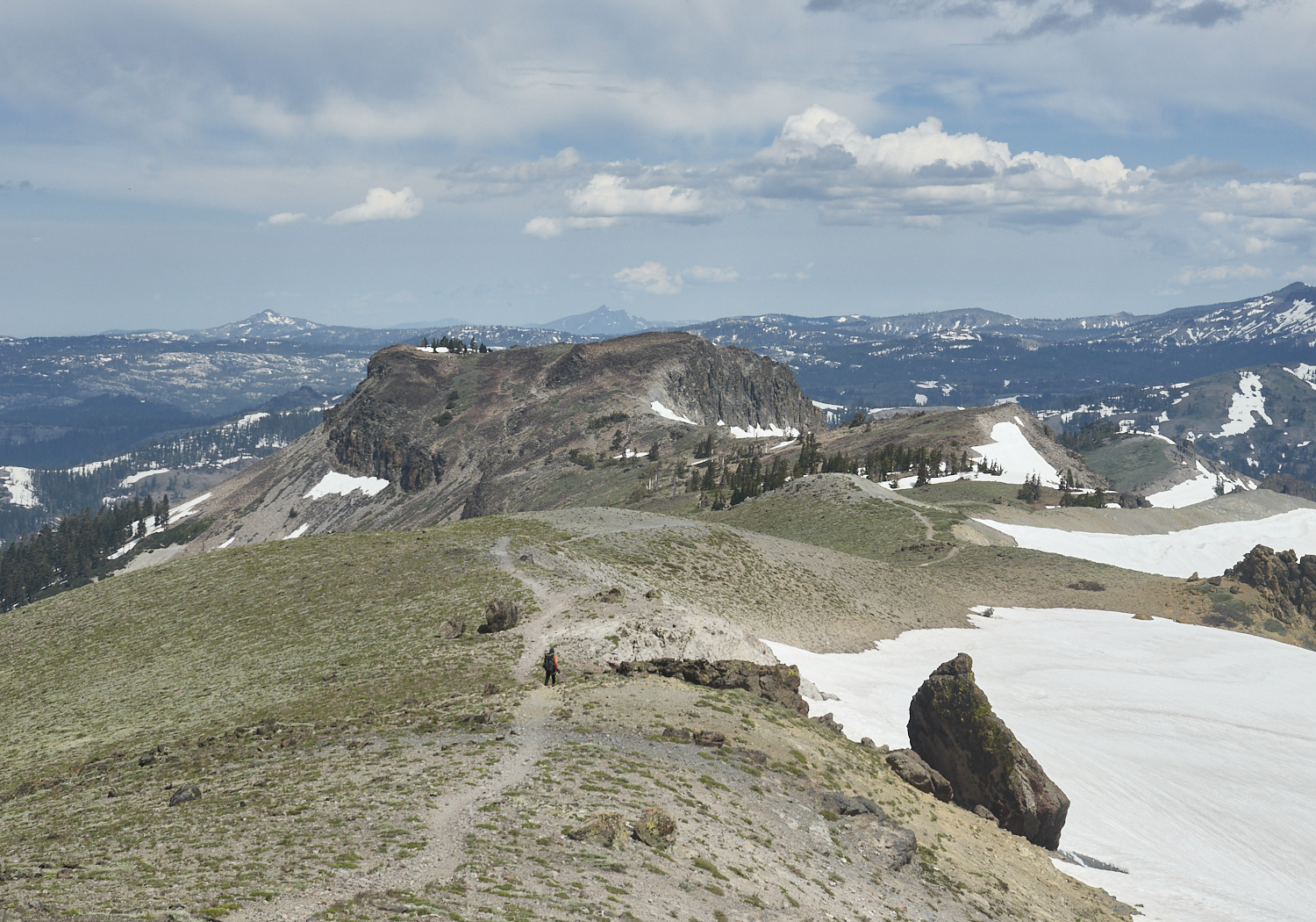 Looking north from south of Donner Pass, between Tinker Knob and Anderson Peak.