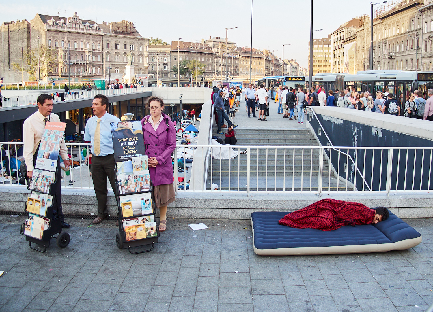 Budapest, Bahnhof Keleti, Anfang September 2015