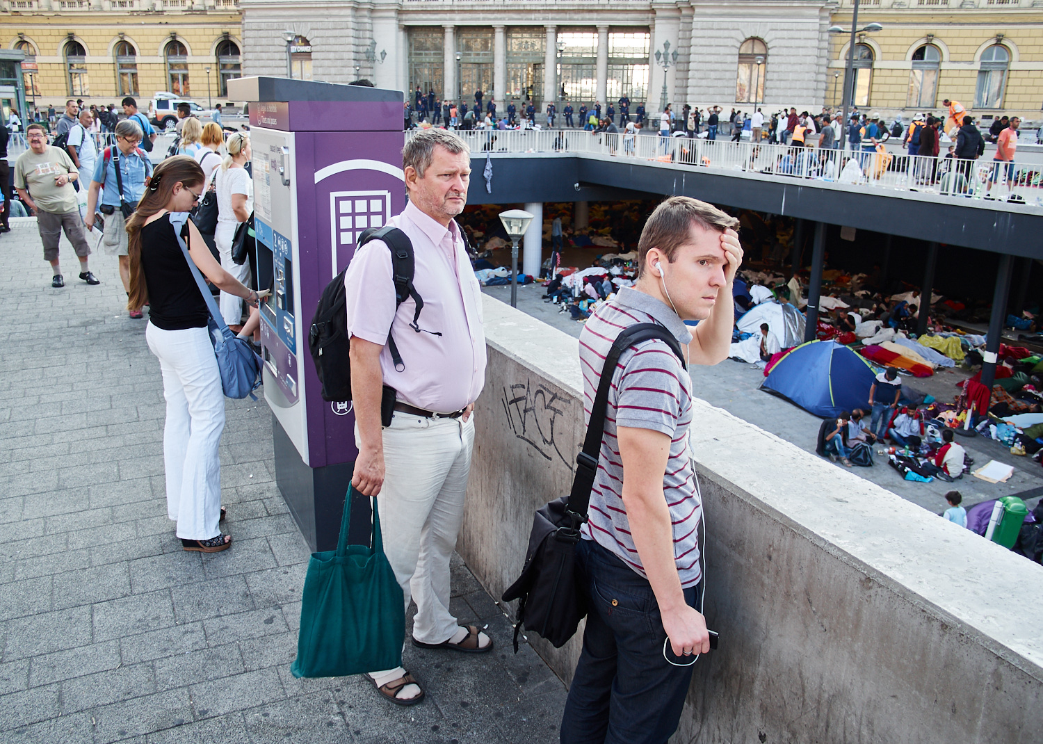 Budapest, Bahnhof Keleti, Anfang September 2015