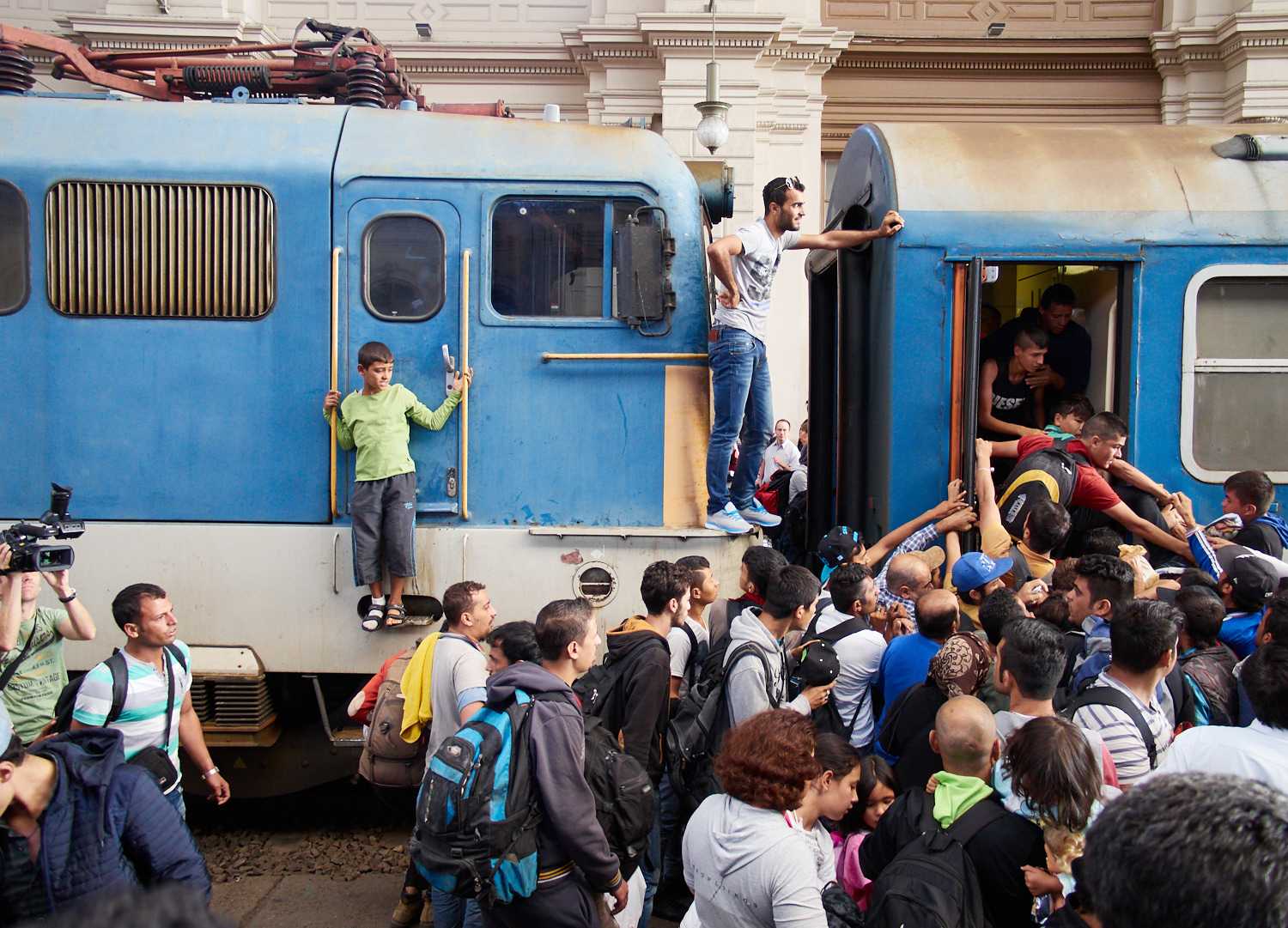 Budapest, Bahnhof Keleti, Anfang September 2015