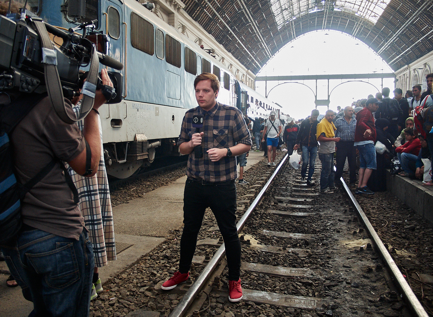 Budapest, Bahnhof Keleti, Anfang September 2015