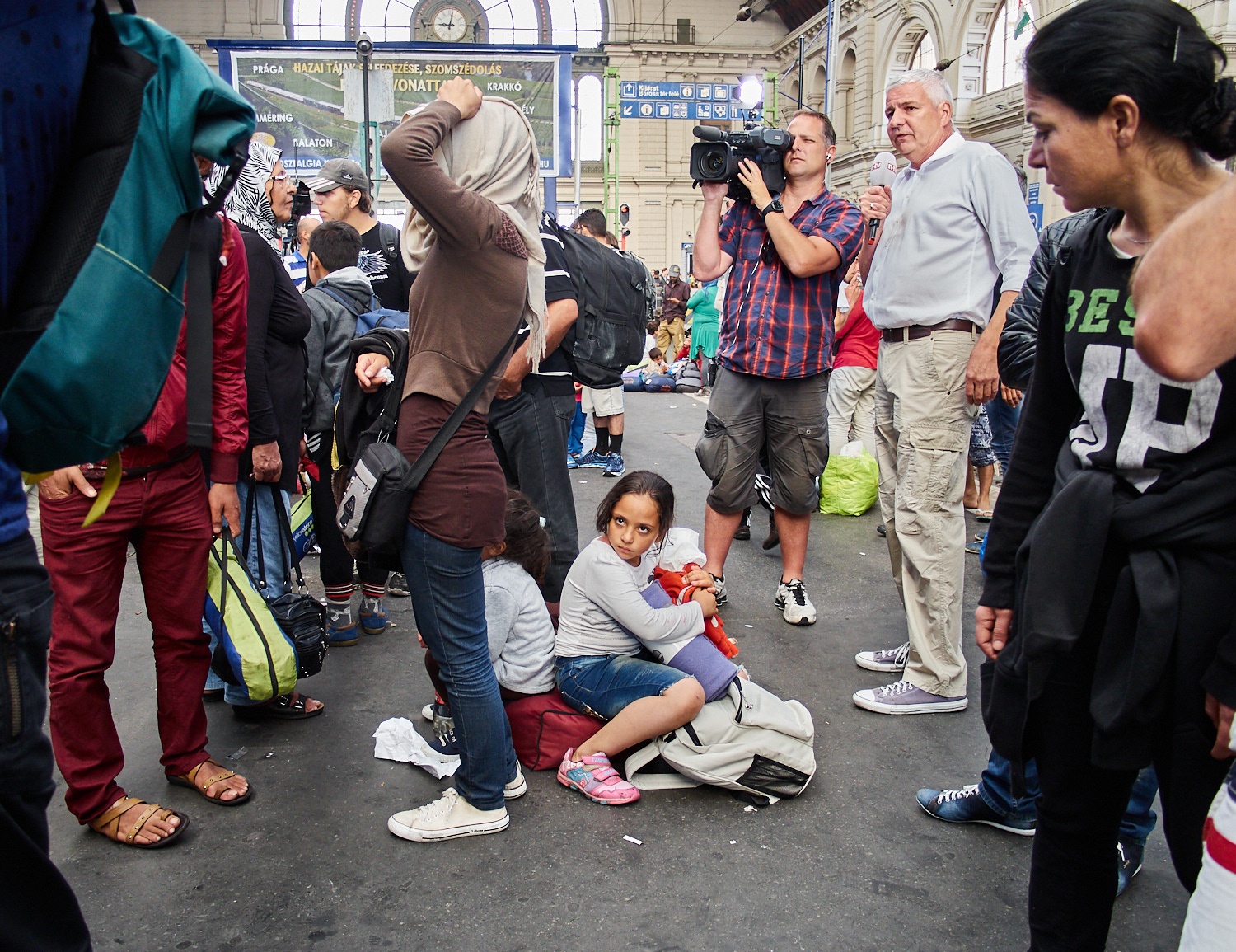 Budapest, Bahnhof Keleti, Anfang September 2015