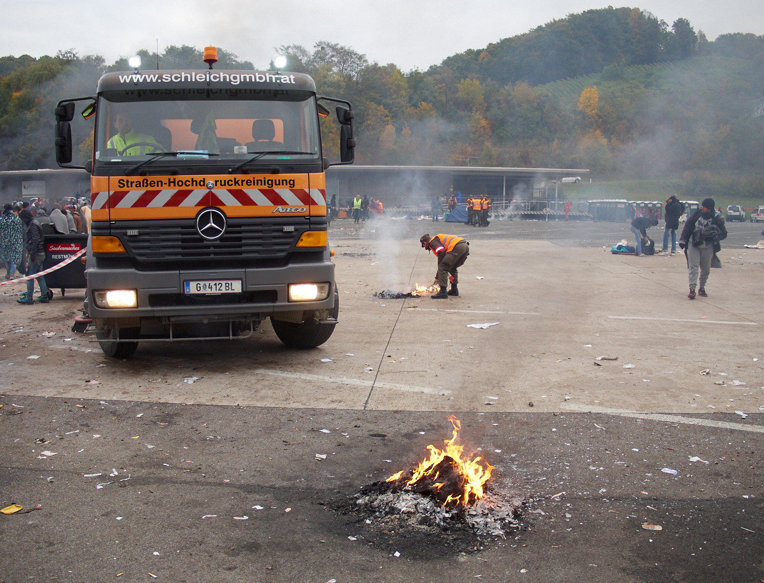 Grenzübergang Spielfeld, Steiermark, Ende Oktober 2015.