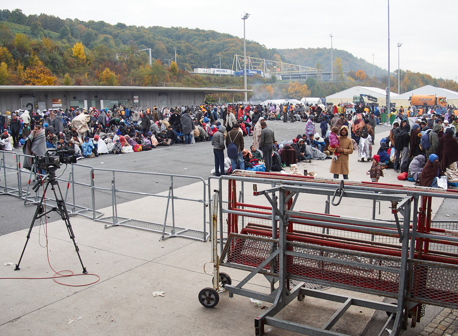 Grenzübergang Spielfeld, Steiermark, Ende Oktober 2015.