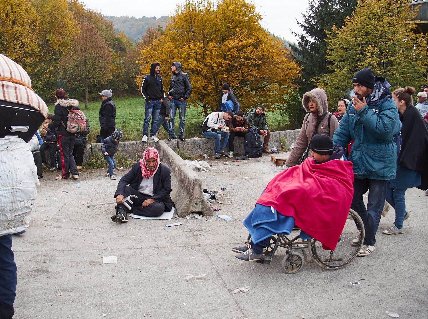 Grenzübergang Spielfeld, Steiermark, Ende Oktober 2015.