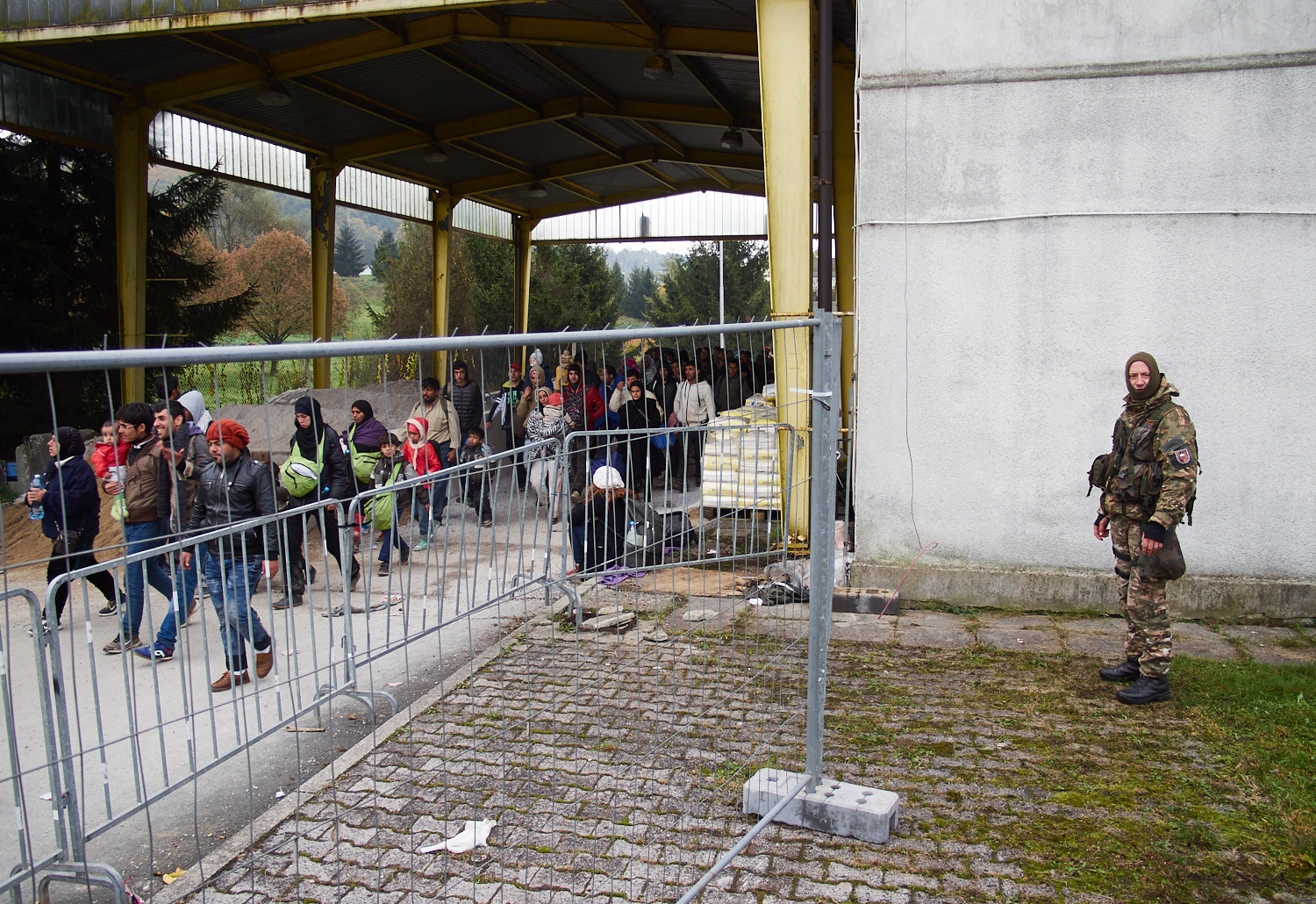 Grenzübergang Spielfeld, Steiermark, Ende Oktober 2015.