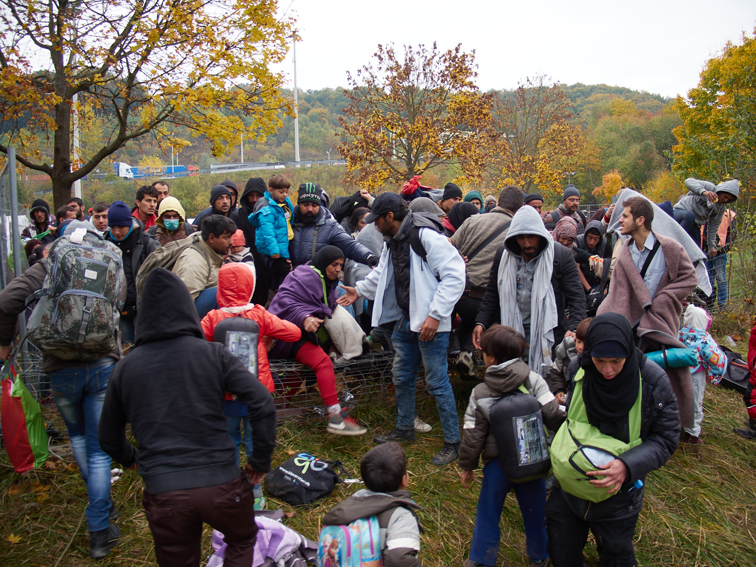 Grenzübergang Spielfeld, Steiermark, Ende Oktober 2015.