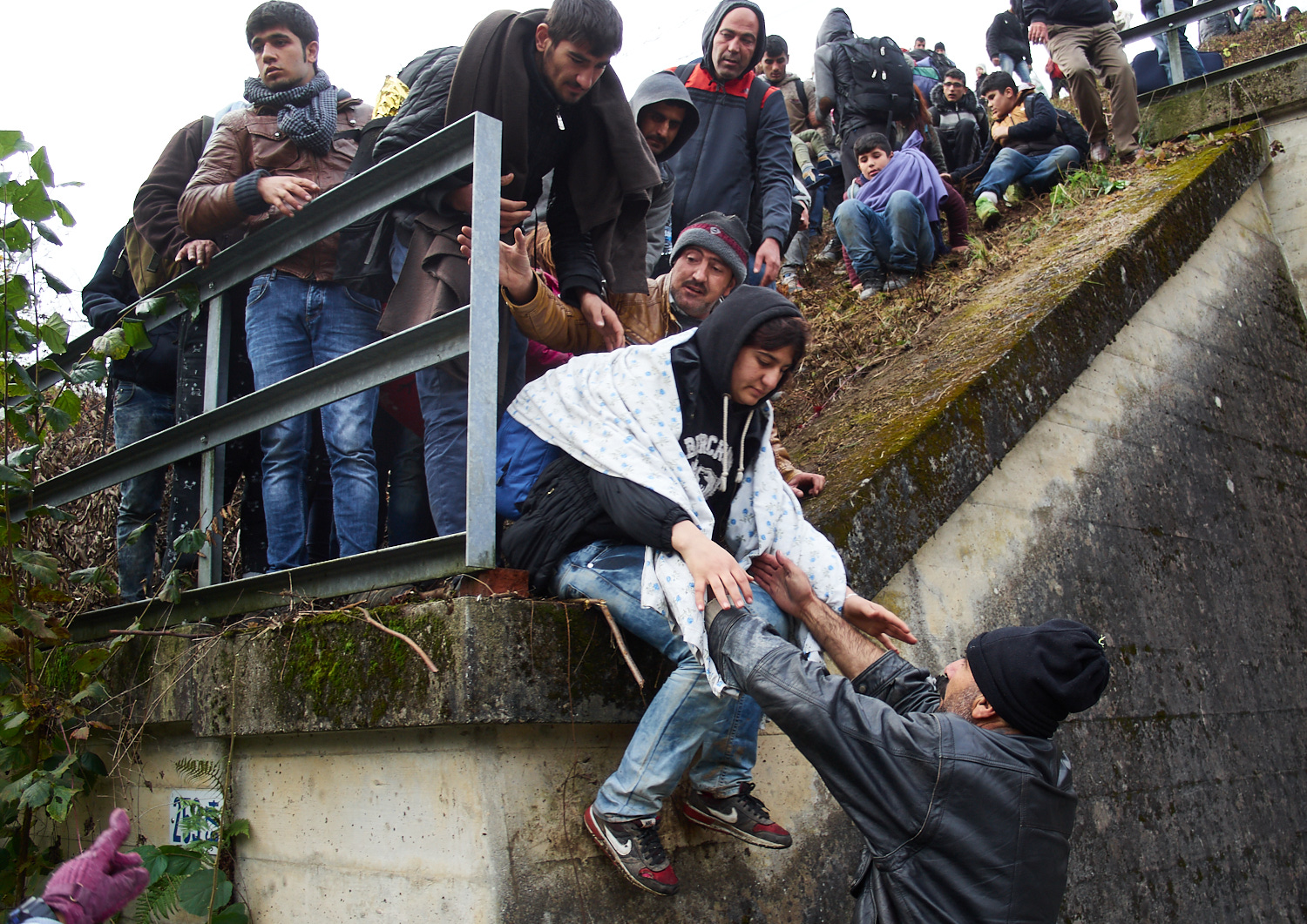 Grenzübergang Spielfeld, Steiermark, Ende Oktober 2015.