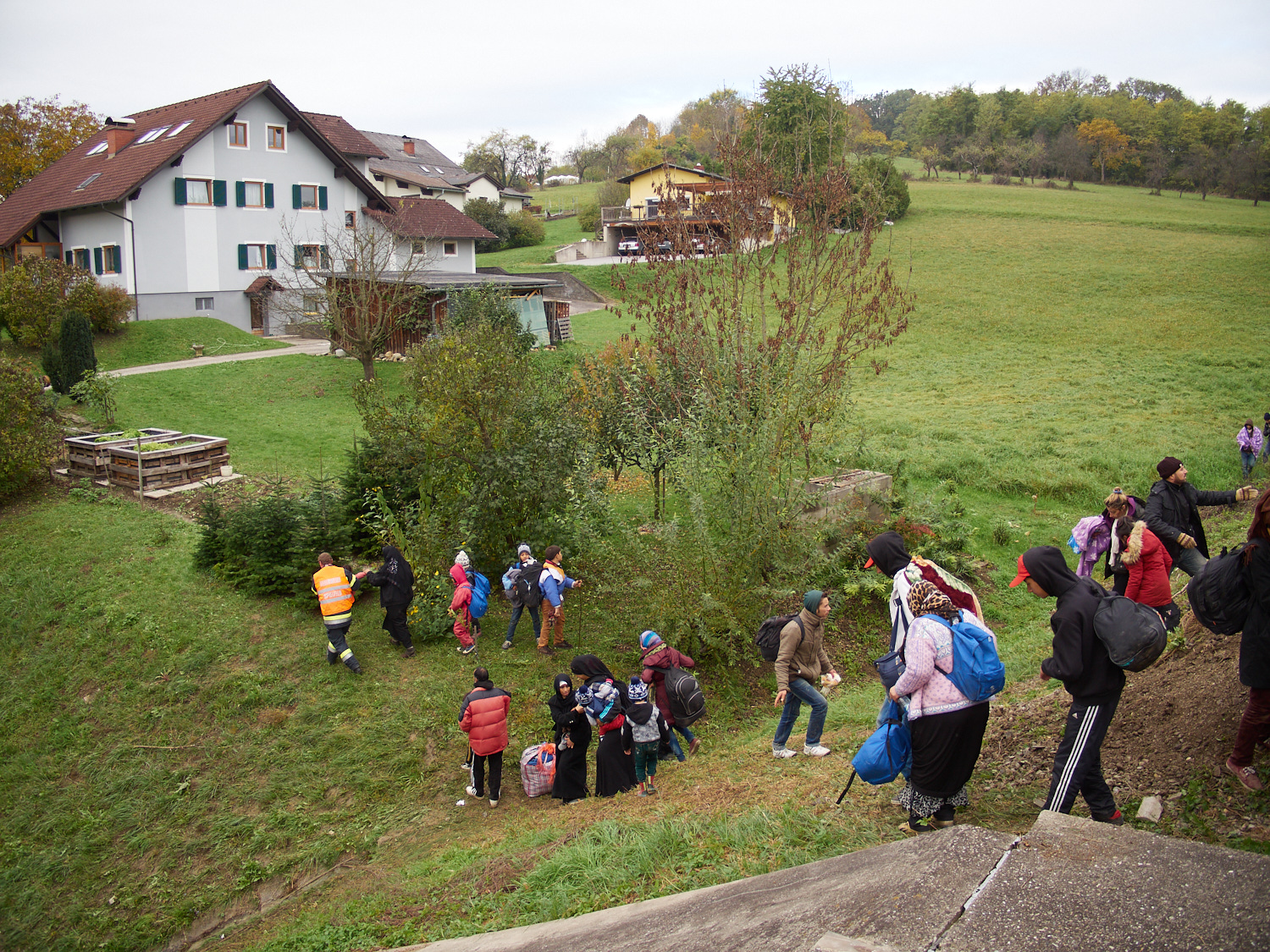 Grenzübergang Spielfeld, Steiermark, Ende Oktober 2015.