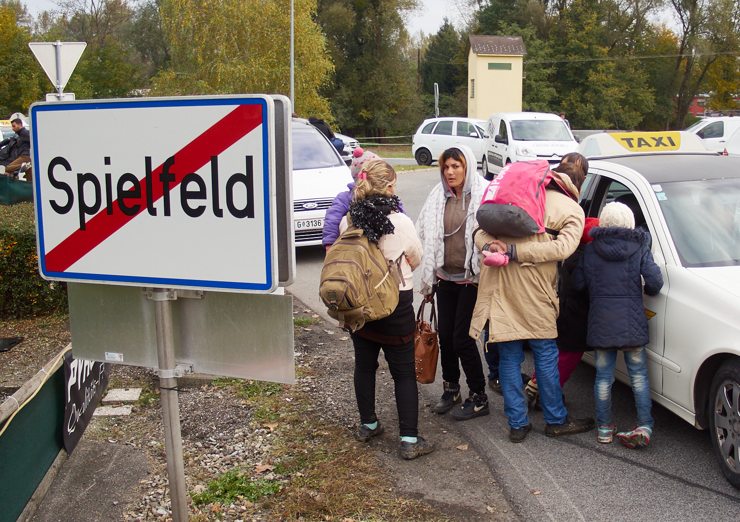Grenzübergang Spielfeld, Steiermark, Ende Oktober 2015.