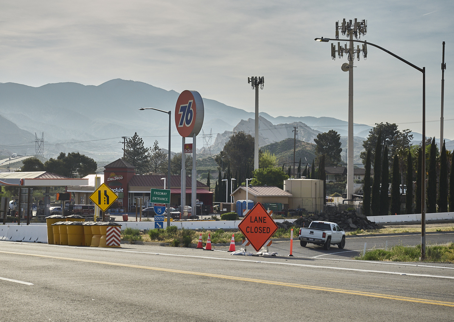 American highway scenery at Cajon pass.