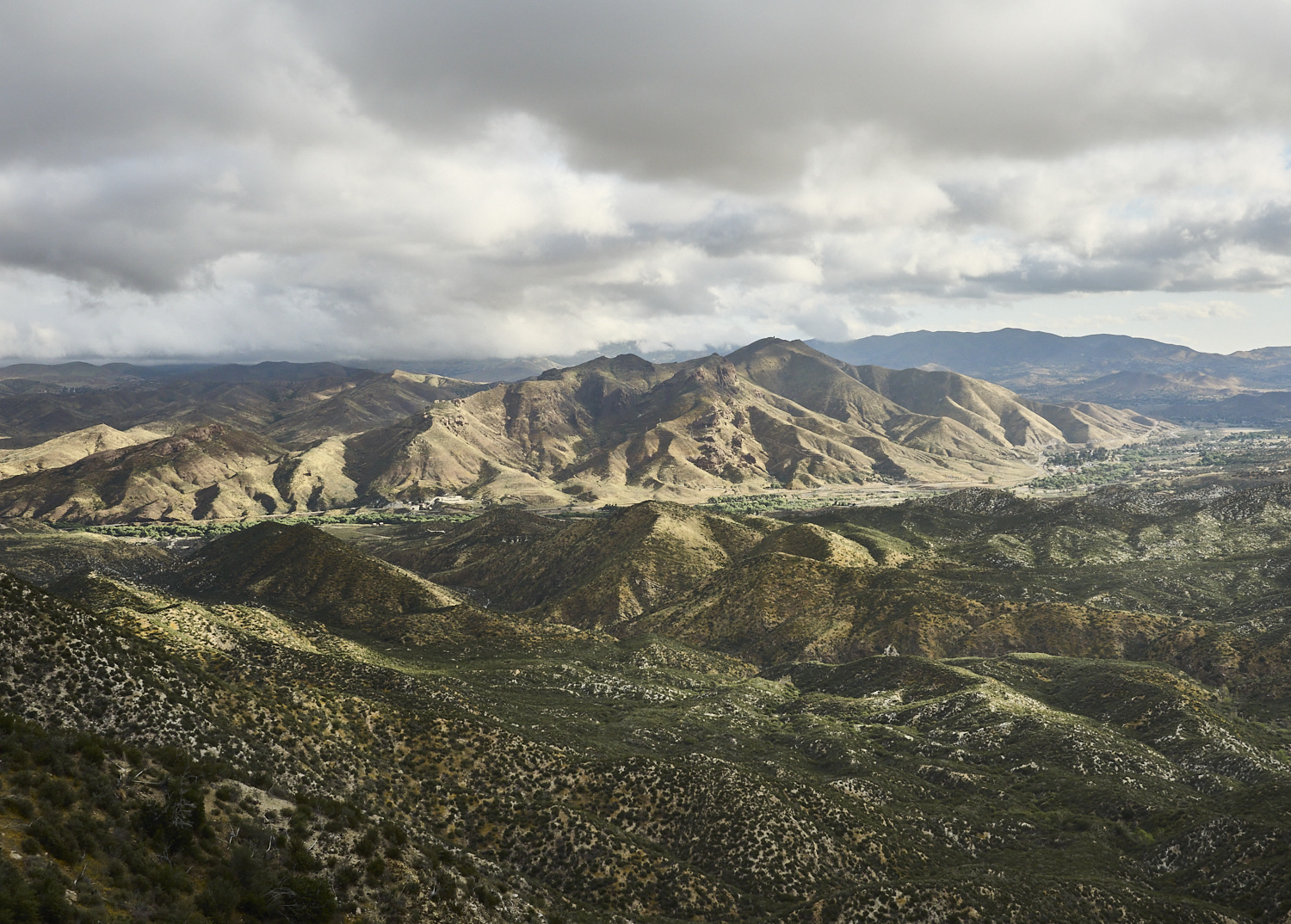 thick clouds over the San Gabriel mountains
