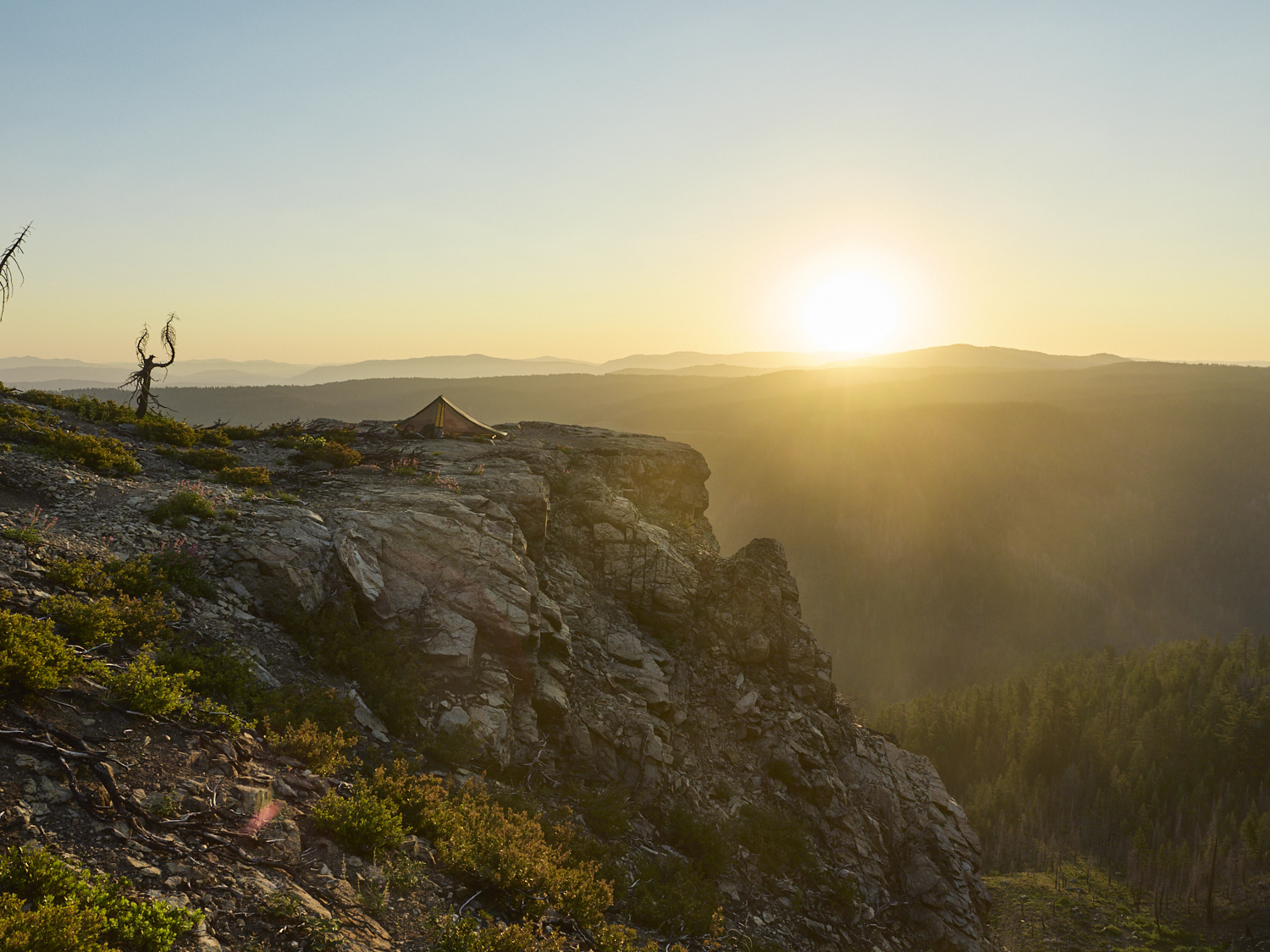 sunrise over Lookout Rock