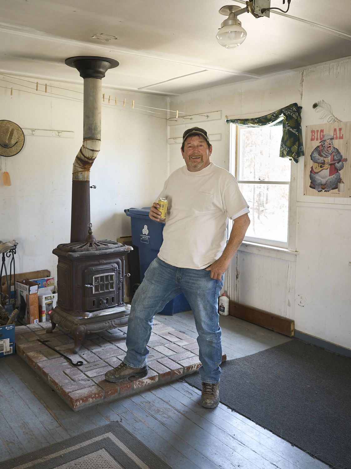 A worker in Camp Glenwood.