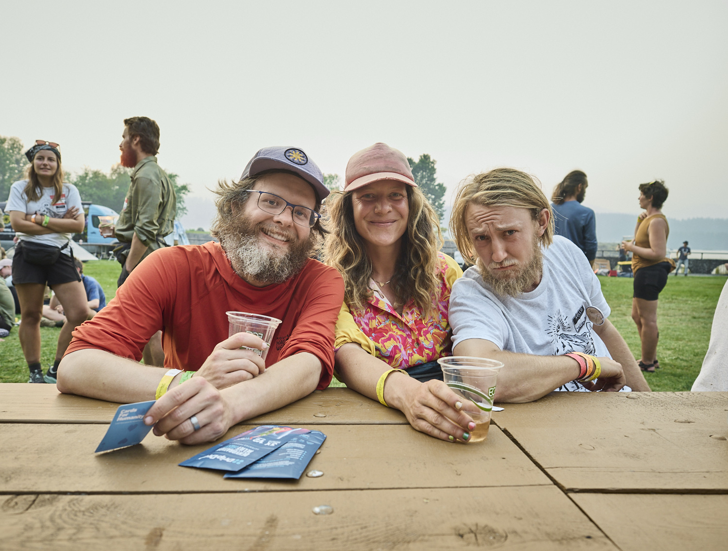 Hikers during the PCT days 2023 in Cascade Locks.