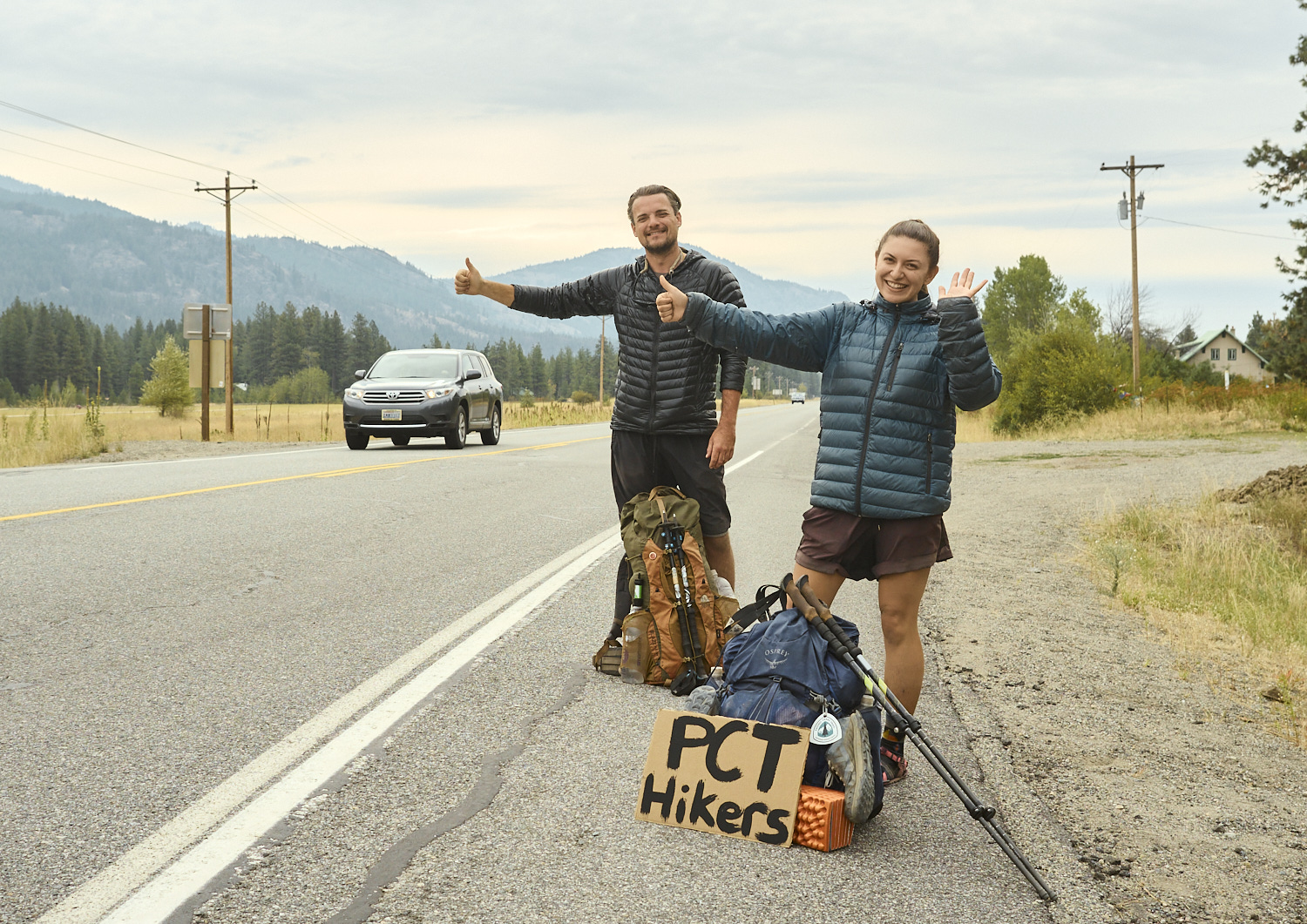 „Heiko“ and „Sticks“ are hitchhiking