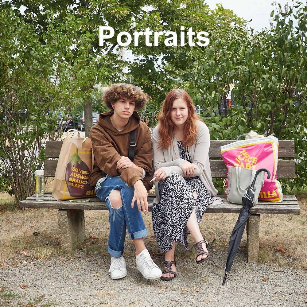 portrait of two young people